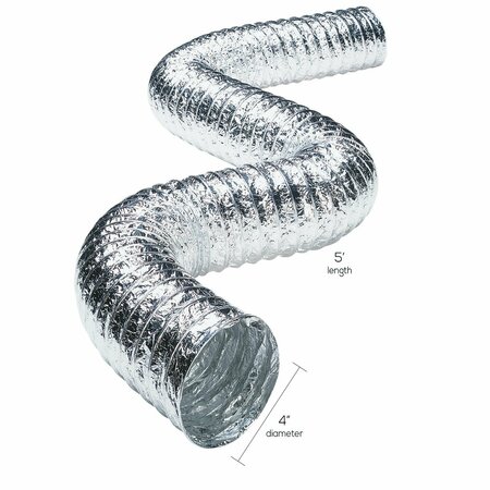 Deflecto SUPURR FLEX DUCT 4""X5' F0405B/4